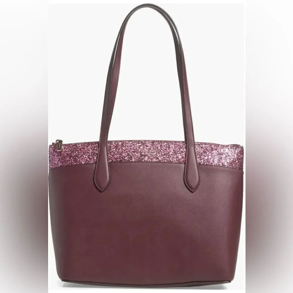Kate Spade Glitter Flash Tote Shoulder Bag Purse
